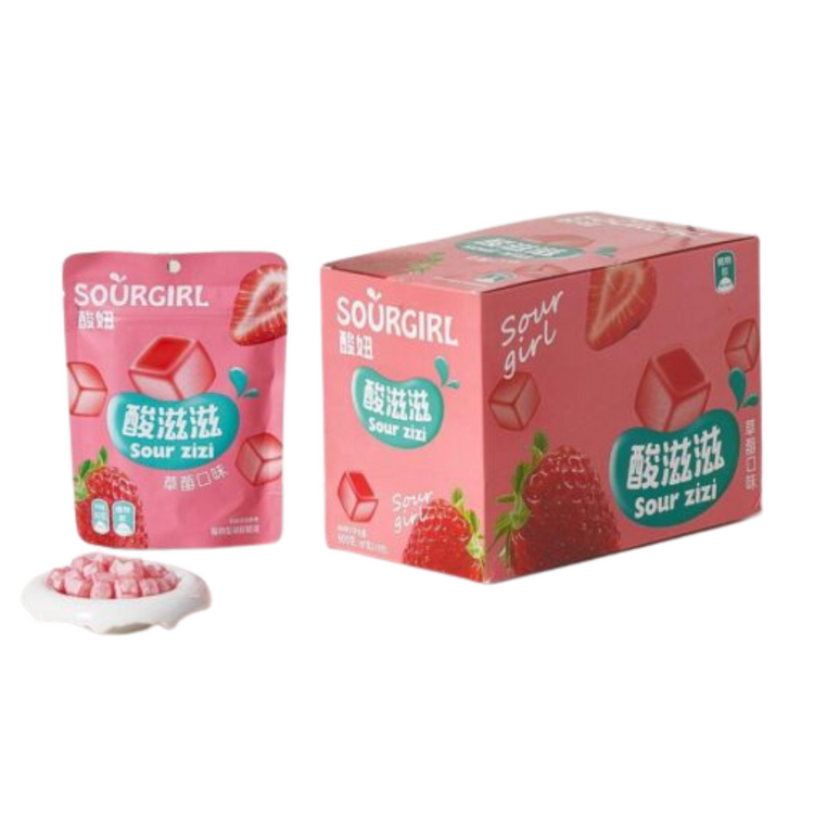 Surt Tugggodis Strawberry Sour Gummy 60g x 10