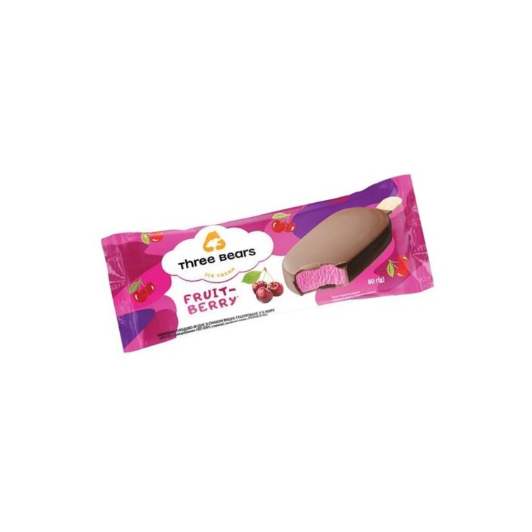 3 Medvedia Frozen Cherry Ice Cream Stick 80g x 28