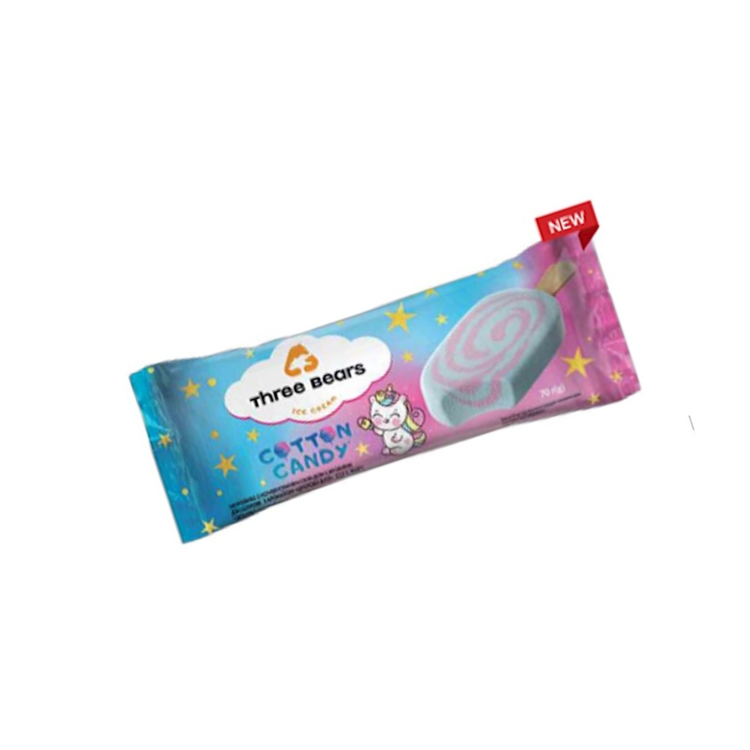 3 Medvedia Frozen Cotton Candy Ice Cream Stick 70g x 28