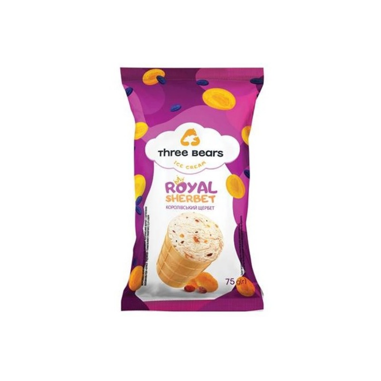 3 Medvedja Frozen Royal Sorbet Ice Cream 75g x 28