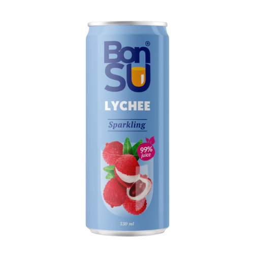 BonSu Lychee 99 % Juice 330 ml x 24 (+Pant)