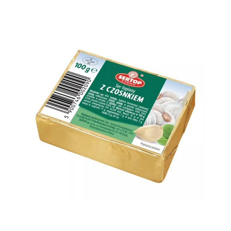 Sertop Creamy Processed Cheese With Garlic 10 x 100 g