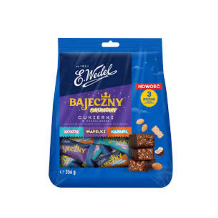 Wedel Dark Chocolate Peanut Wafer 356g x 10