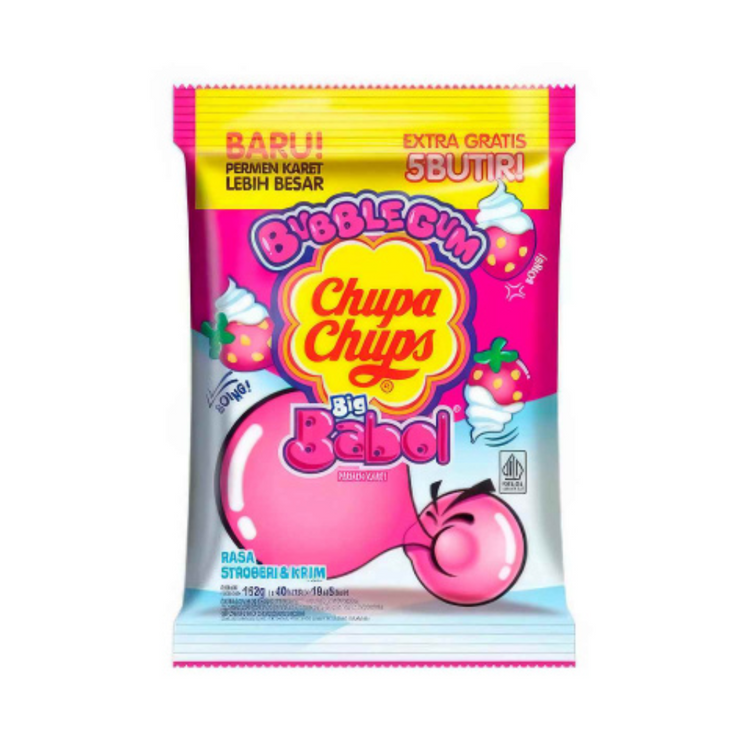 Chupa Chups Big Babol Strawberry Gum 152 g x 16