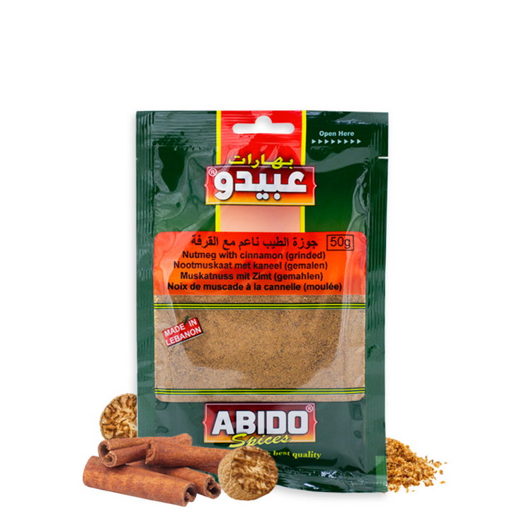 Abido Nutmeg With Cinnamon ( Muskotnöt Med Kanel Malen ) 40 x 10