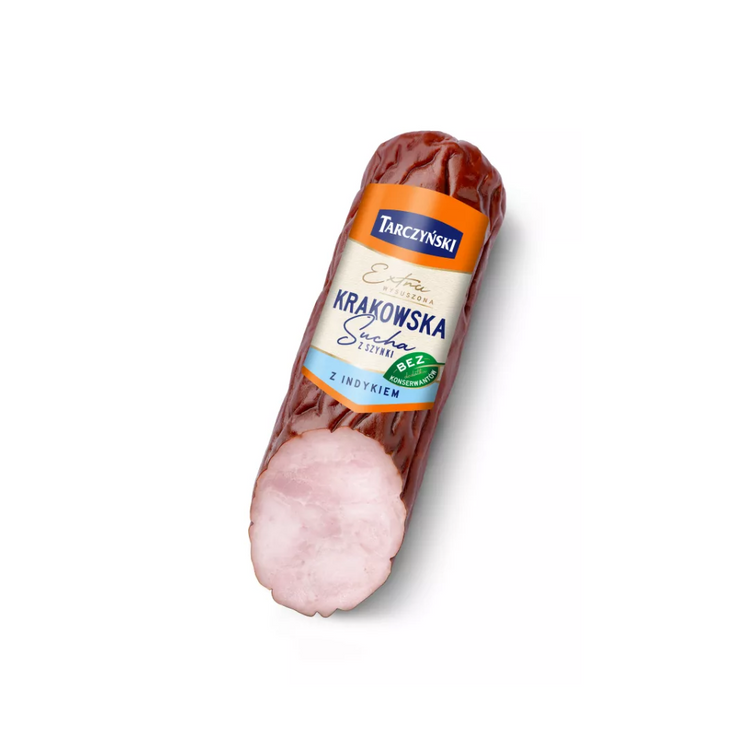 Tarczynski Dry Ham Sausage Krakowska With Turkey Meat 330g x 10