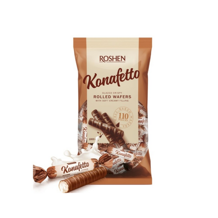 Roshen Candies Konafetto Bianco Tubes 1kg x 5