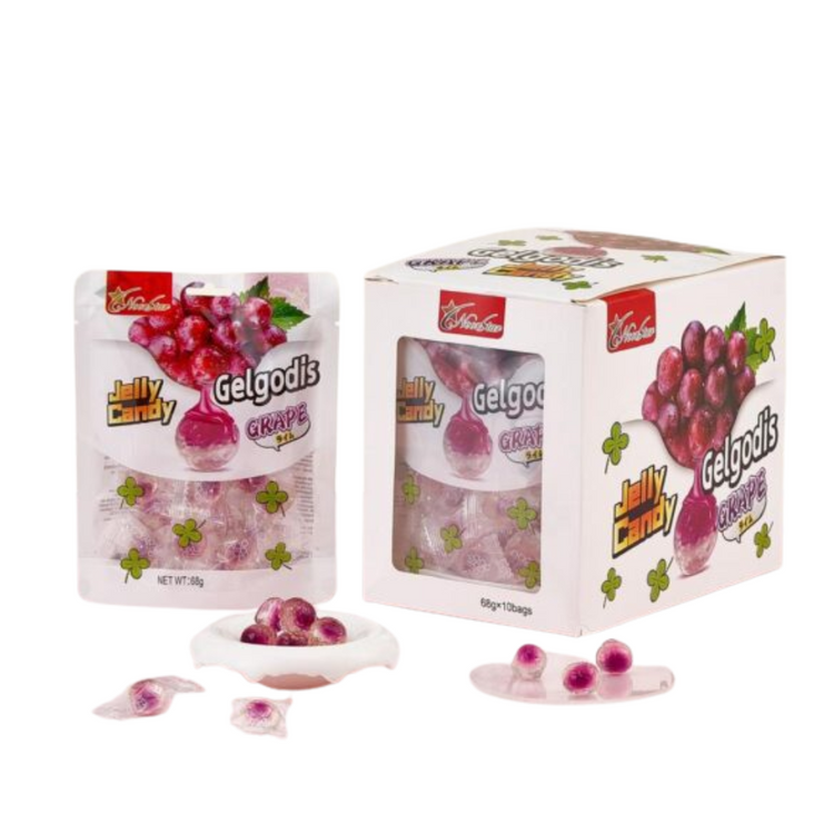 Gele Grape Godis 68g x 10