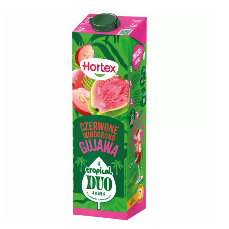 Hortex Tropical Duo Red Grape Guava Drink 1l x 6