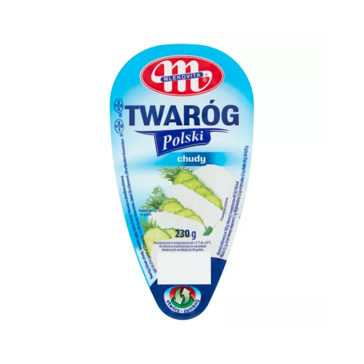 Mlekovita Skimmed Curd Cheese 0,2 % Fat 230g x 8