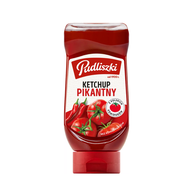 Pudliszki Hot Tomato Ketchup 480g X 6