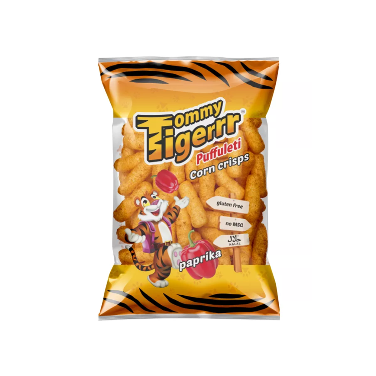 Tbm Tommy Tigerrr Corn Puffs Pufuleti Paprika 85g x 18
