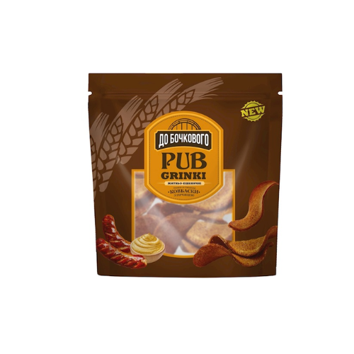 Do Bochkowogo Wavy Bread Chips with Sausage Mustard 90g x8