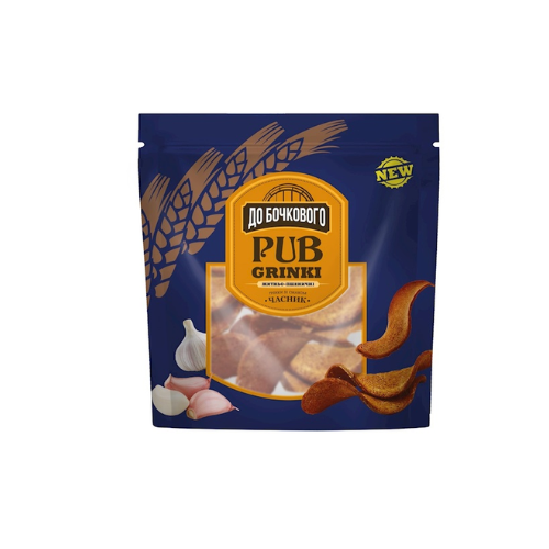 Do Bochkowogo Wavy Bread Chips with Garlic 90g x8