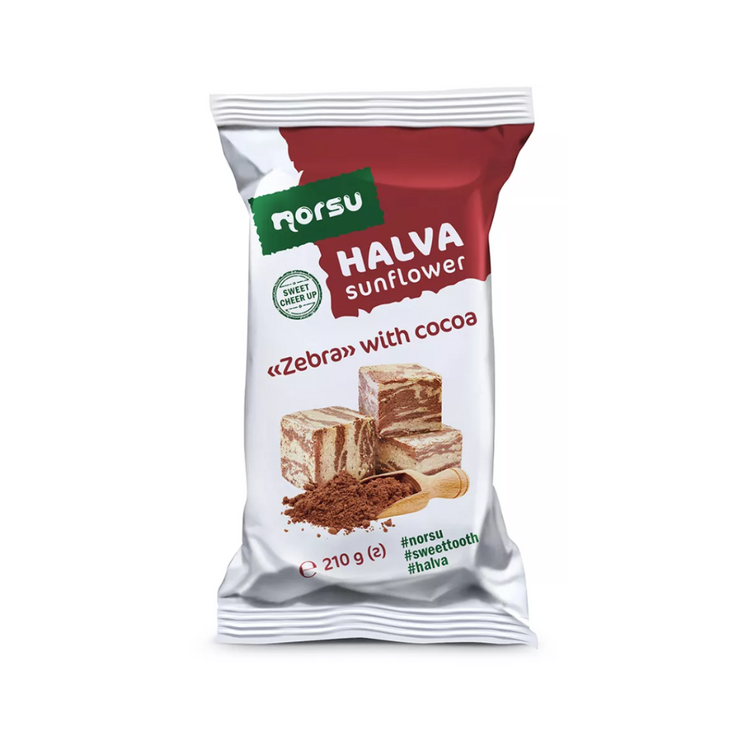 Norsu Sunflower Halva Zebra Cocoa 210G x 20