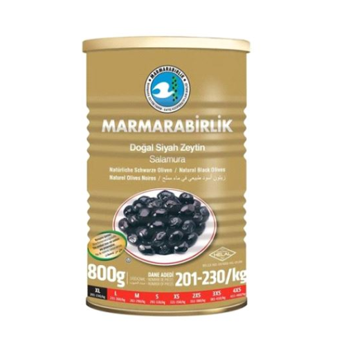 Marmarabirlik Svarte Oliven Tinn Mega XL 1200gr x 6