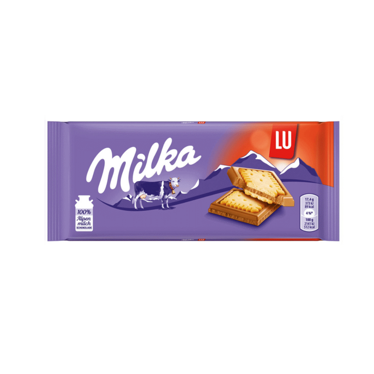 Milka Lu Alpine Milk Chocolate 87 g x 18