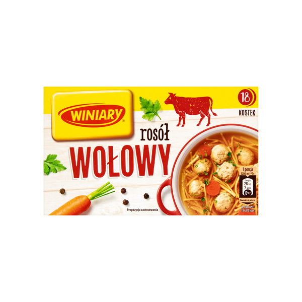 Winiary Beef Stock Cubes (18*10G) 180G x 16 Nordic Engros
