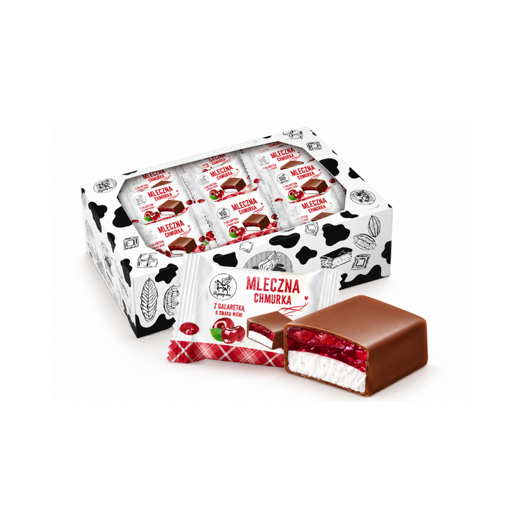 Milky cloud with cherry jelly 1kg X 1
