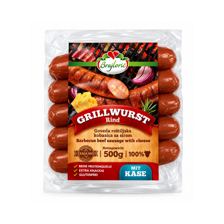Brajlovic Grill Sausage With Cheese 500g x 10