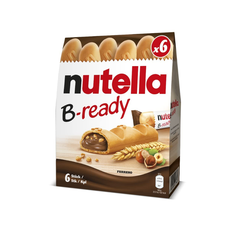 Nutella B-Ready Wafer With Nuts Cocoa And Crisps 132g X 16