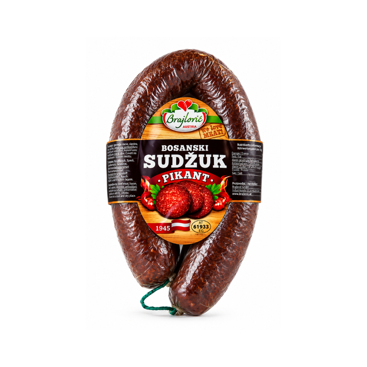 Brajlovic Hot Beef Sujuk Sausage 400g x 8