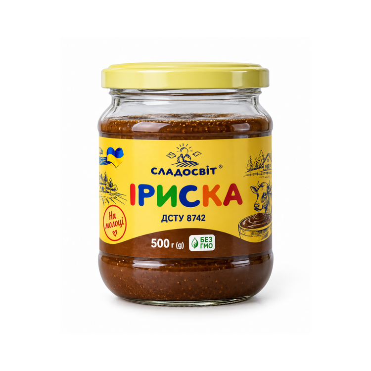 Sladosvit IRISKA Sweetened Condensed Milk 8% Fat 500g X 12