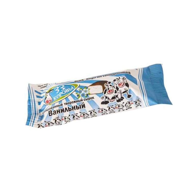 33 Korowi quark bars in vanilla glaze 38g X 18