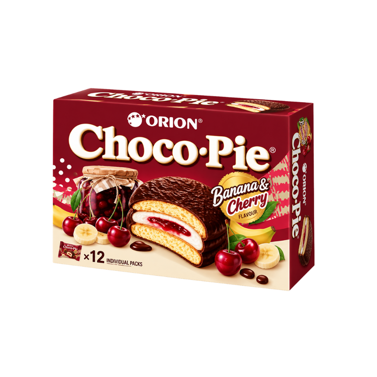Choco-Pie Biscuits with Cherry Filling 360g 1/8 x 8