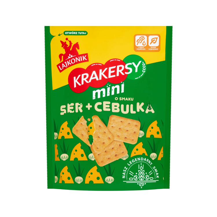 Lajkonik Cheese And Onion Flavor Mini Crackers 100G X 14