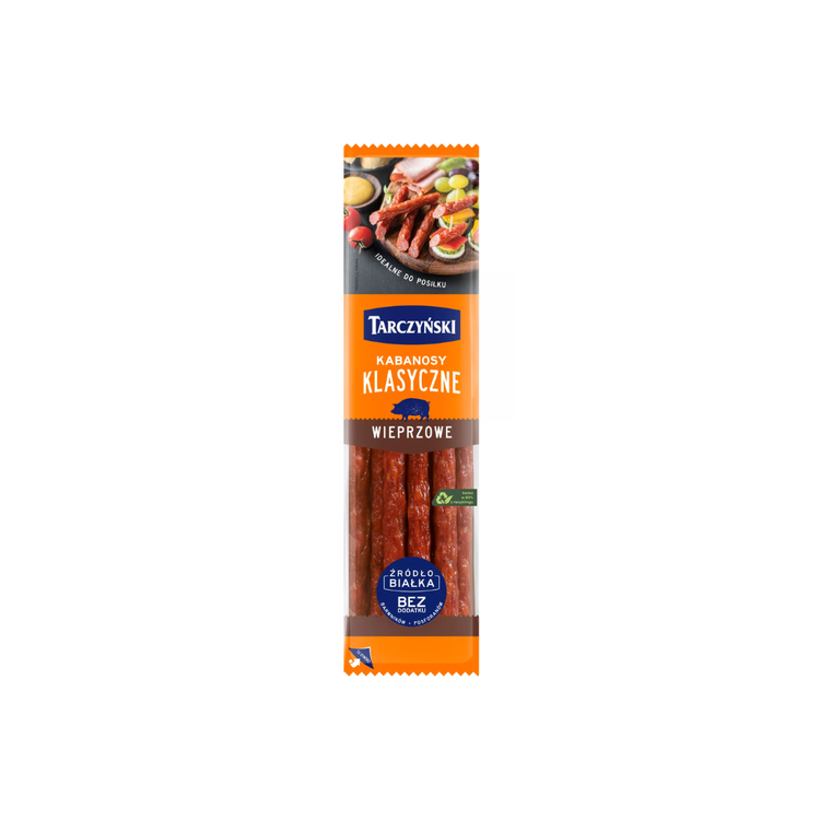 Tarczynski kabanos pork classic thin smoked sausage 200g x 10