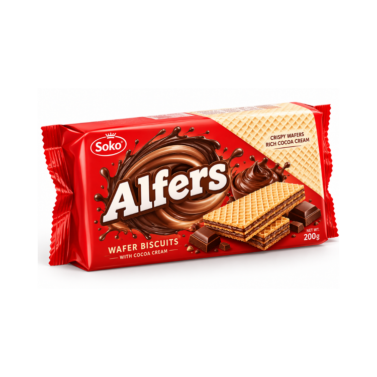 ALFERS Napolitane Wafers with Cocoa Cream 170g X 12