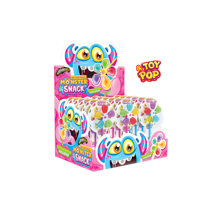 Johny Bee Windmill Monster Snack Lollipop 16g X 30