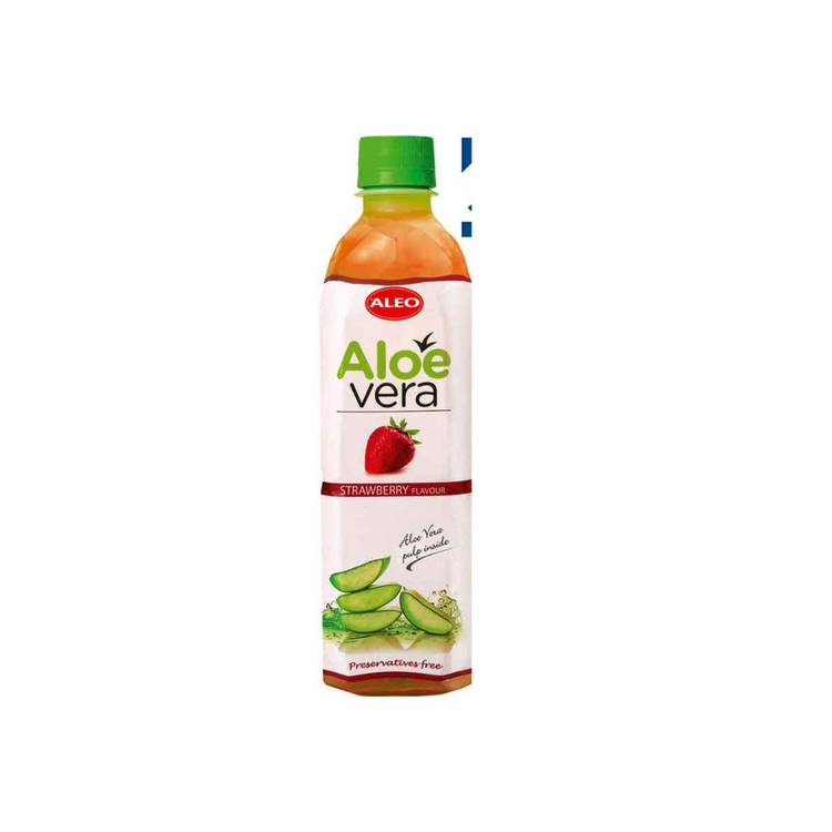 ALEO Aloe Vera Drink Refreshing Strawberry 0.5L X 12