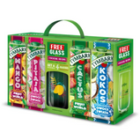 Tymbark Drink 1L 4-PACK + GLASS x 1