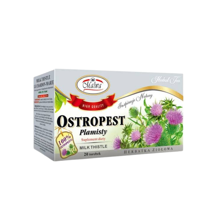 Malwa Dietary Supplement Herbal Tea Milk Thistle 40 G (20 X 2 G) X 12