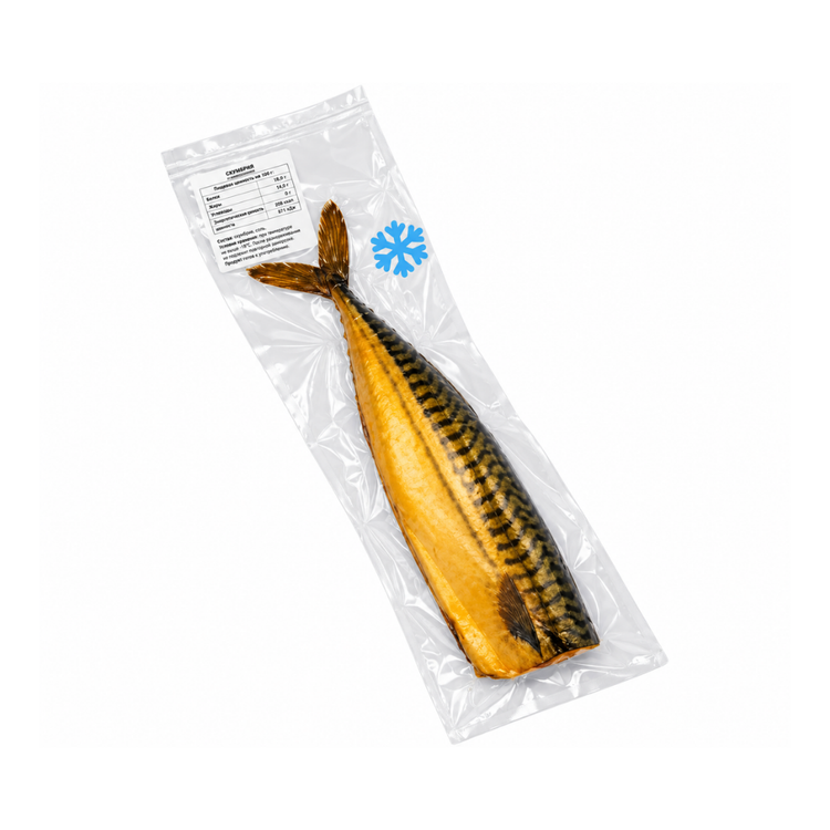 Veladis Cold-Smoked Mackerel Headless & Gutted Frozen 3kg (Pris pr. kg: 203)