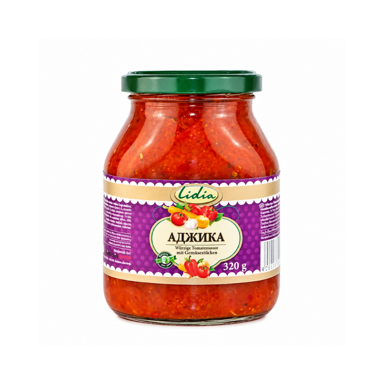 Lidia Adjika Spicy Tomato Sauce 340g x 6