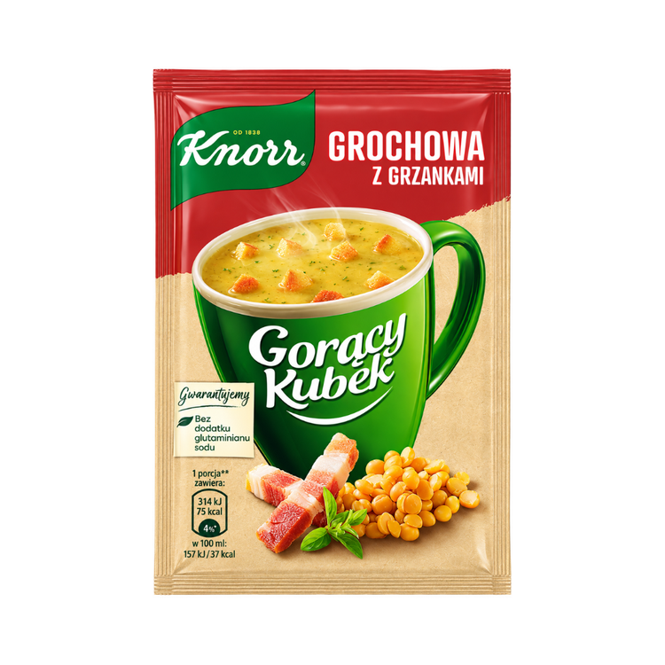 Knorr Goracy Kubek Pea Soup With Croutons 21g X 38