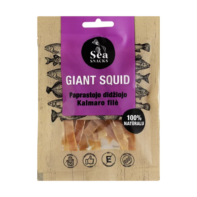 Sea Snacks Giant Squid Fillet Dried Strips 30G x 20