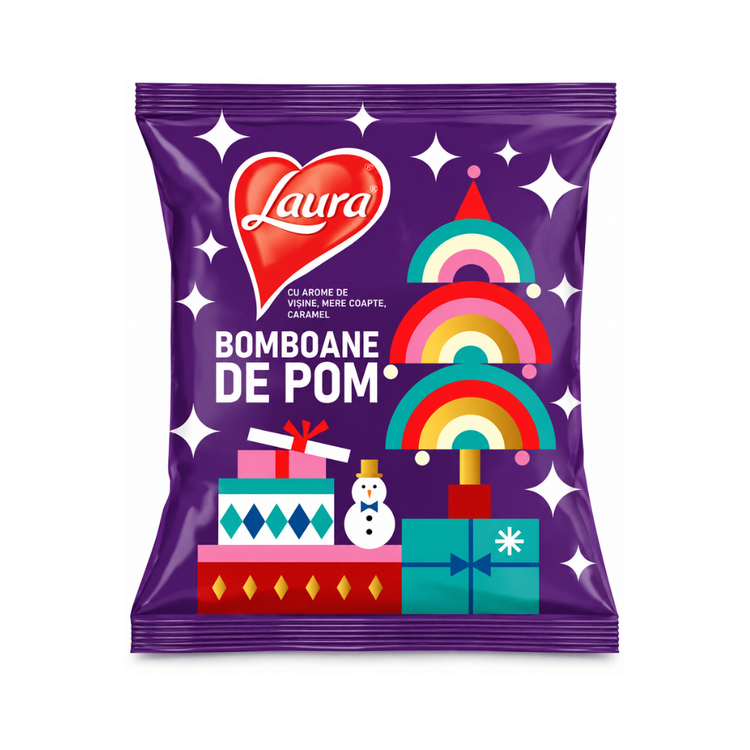 Kandia Laura Plum, Caramel & Apple Candies 184g X 36