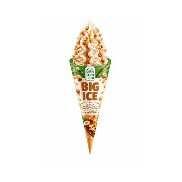 Limo Big Ice Ice Cream with Hazelnut & Toffee Filling 140g X 18