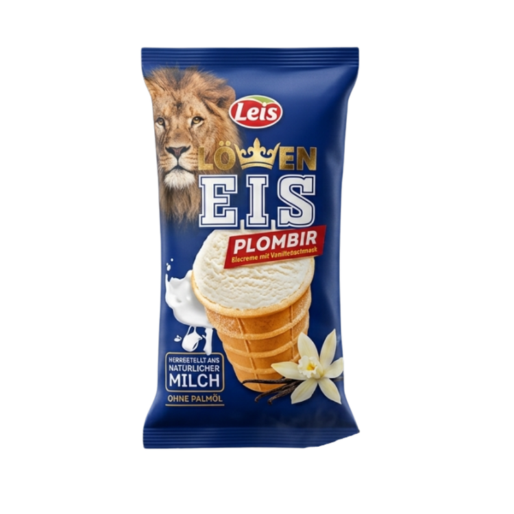 LEIS Vanilla Plombir Ice Cream in Wafer Cup 65g x 36