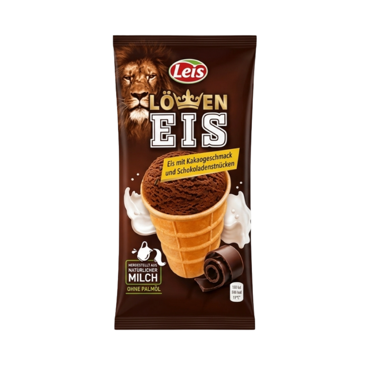 LEIS Chocolate-Flavored Ice Cream in Wafer Cup 65g x 36