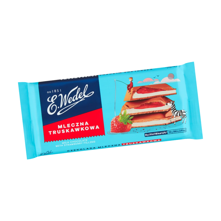 E. Wedel Milk Chocolate with Strawberry Filling 100g x 20