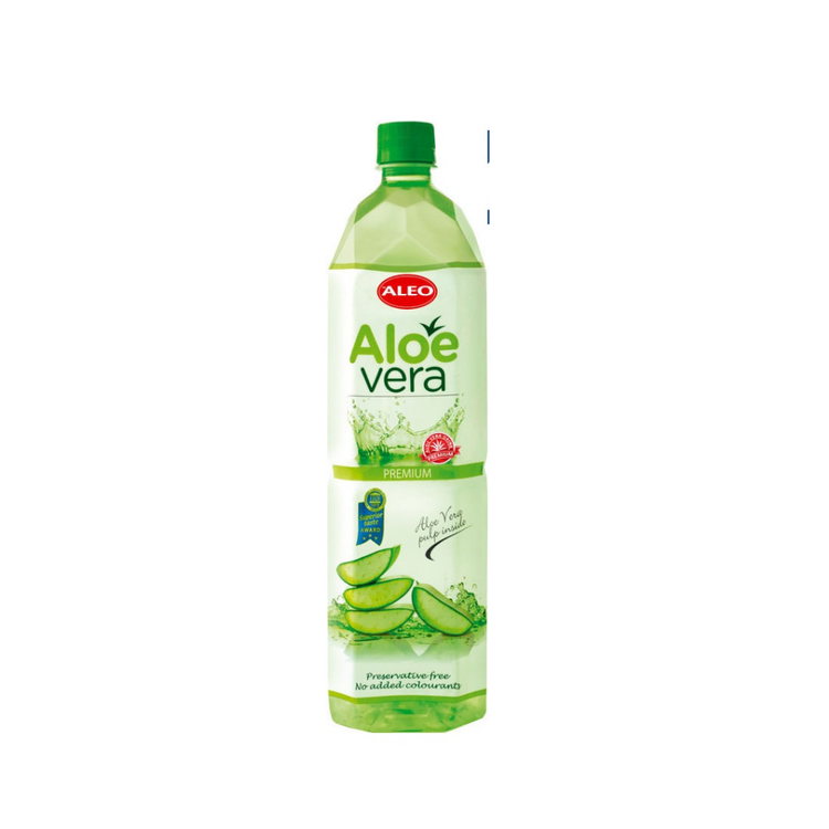 ALEO Aloe Vera Drink Refreshing Drink Premium 1.5L X 12