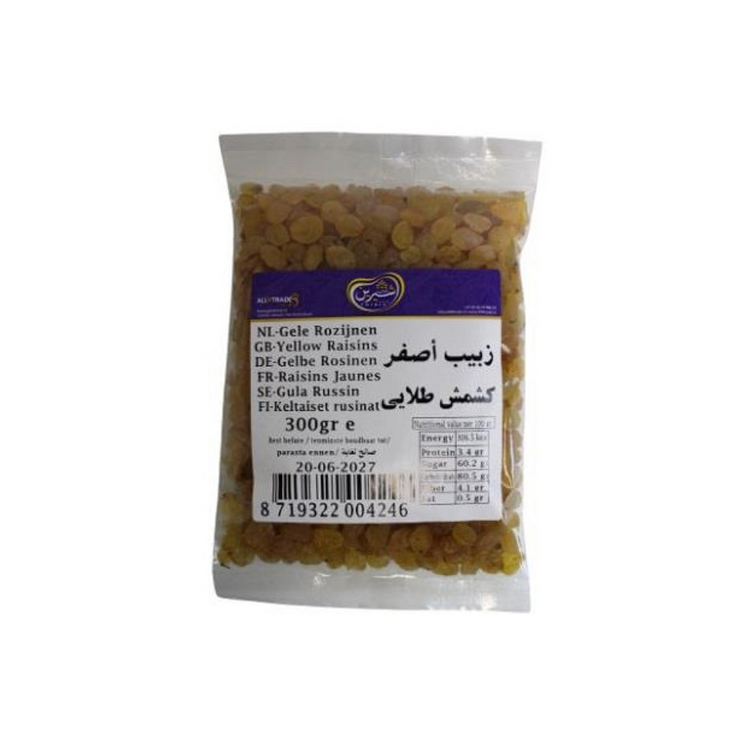 Aftab Shirin Yellow Raisins 24x300g
