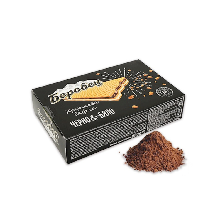 Borovets Waffles Black and White HALAL 250g x 20