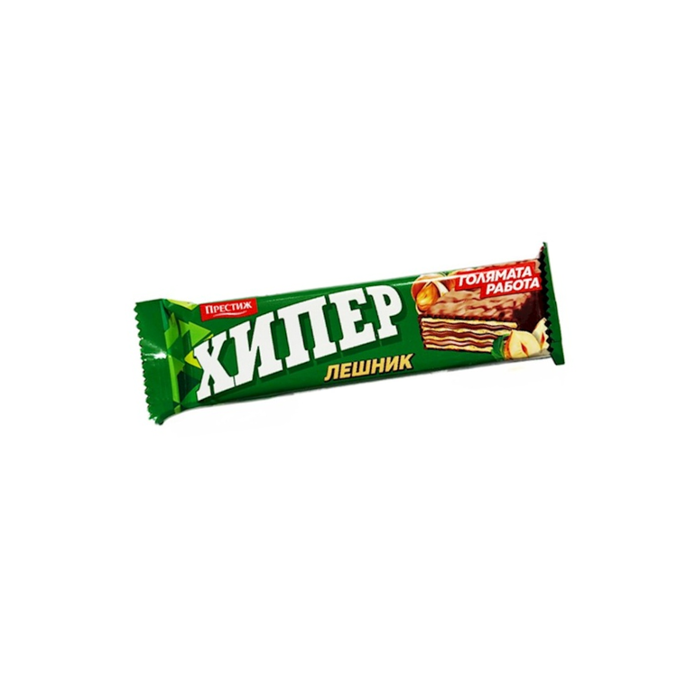 BG Prestige Hyper Wafer Bar with Hazelnut  HALAL 50g X 25