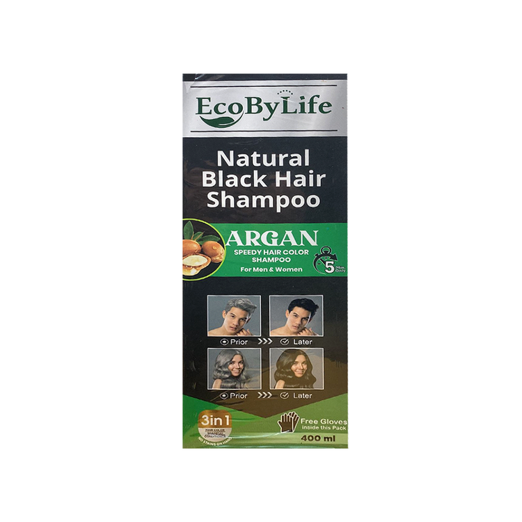 EcoByLife Hair coloring shampoo 400ml Black x 6